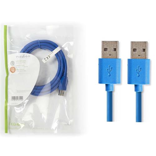Cable USB 3.0 A-A 5mts Nedis Azul