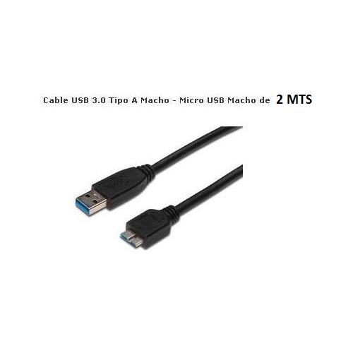 Cable USB 3.0 A a micro B 2mts