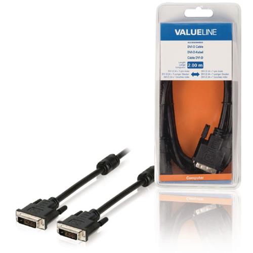 Cable monitor DVI-D 24+1 2m Blister Valueline