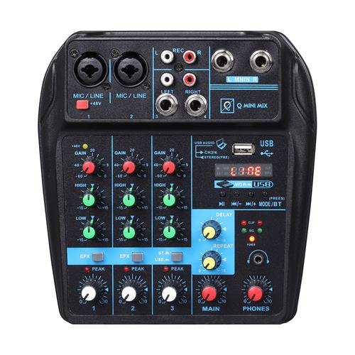 Mesa de mezclas de 4 canales Q MINI USB MIXER