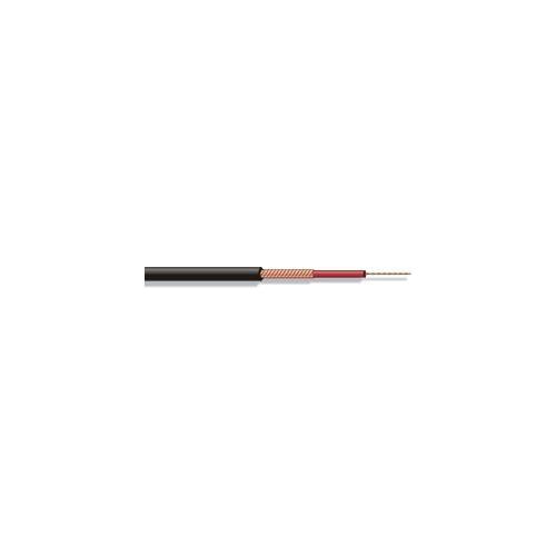 Cable coaxial audio 1 conductor negro 3mm