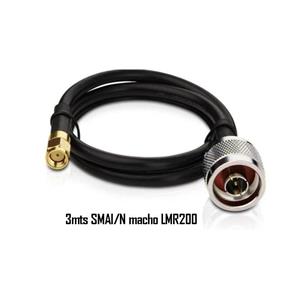 Cable PigTail 3mts SMAI/N macho LMR200