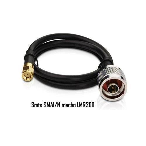 Cable PigTail 3mts SMAI/N macho LMR200