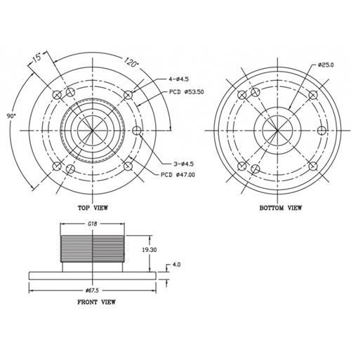 Adaptador para motor PC20 Adaptador para motor PC20