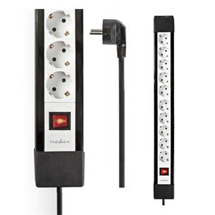 Regleta 10 tomas, interrupor y cable 3mts Nedis