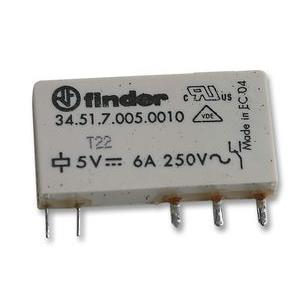 Rele plano 1 circuito 5Vdc 6A