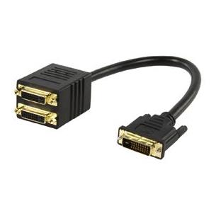 Cable distribuidor DVI-D macho a 2 DVI hembra 24+1