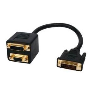 Cable distribuidor DVI macho a VGA y DVI hembra