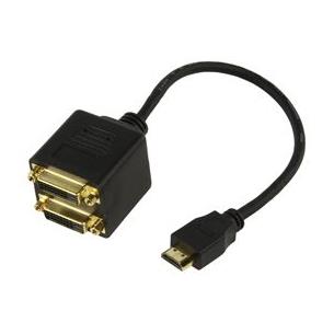 Cable distribuidor HDMI m. a 1 DVI h. 1 DVI h.