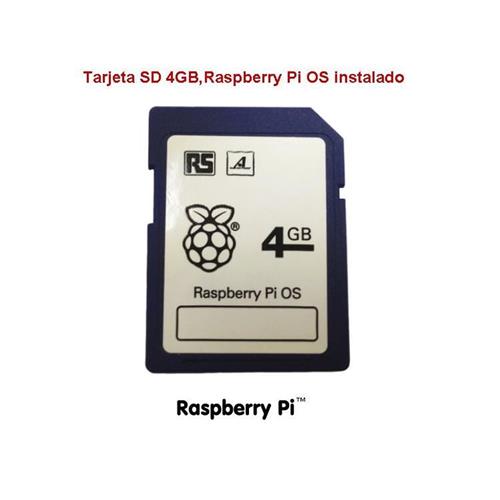 RS Tarjeta SD 4GB,Raspberry Pi OS instalado