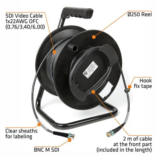 Portacables con cable SDI 4K-UHD Long. 40m R-SDI-234N/040N Portacables con cable SDI 4K-UHD Long. 40m R-SDI-234N/040N