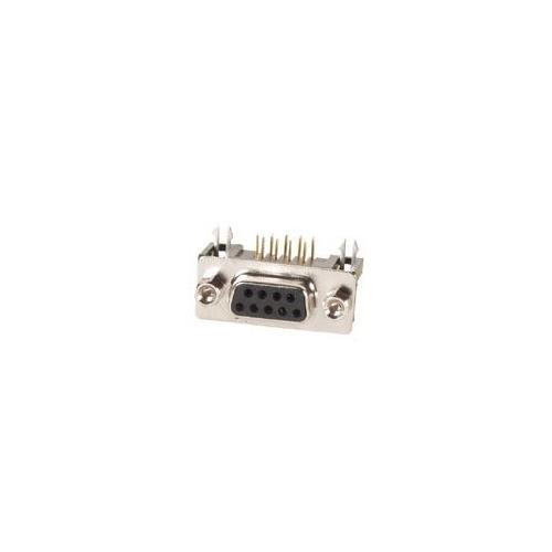 Conector sub-d 9 pines hembra circuito impreso acodado