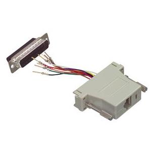 Adaptador sub-d 25 pines macho a RJ45