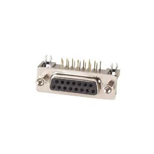 Conector sub-d 15p hembra c.impreso acodado