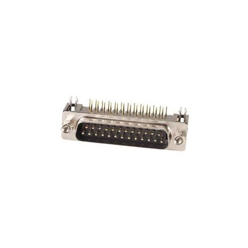 Conector sub-d 25 pines macho circuito impreso acodado