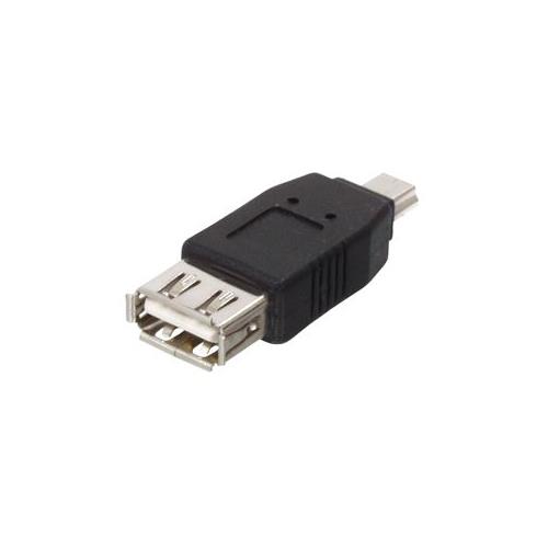 Adaptador USB A hembra a USB mini USB 5p.