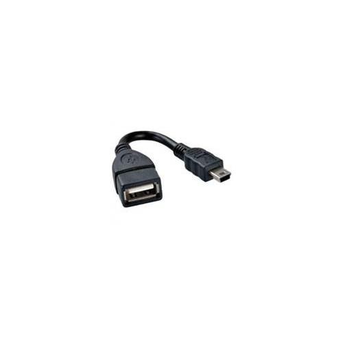 Cable adaptador USB h. a USB mini USB 5p 15cm OTG