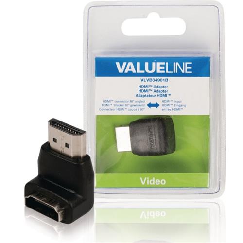 Adaptador HDMI M-H acodado Blister Valueline