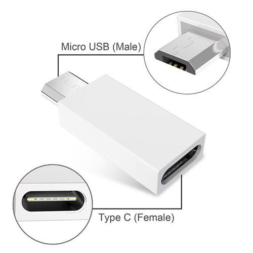 Adaptador micro-USB macho a USB-C hembra