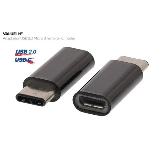 Adaptador USB 2.0 MicroB-H - C macho Valueline