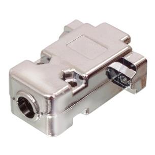 Carcasa para conector sub-d 9P cromada