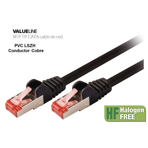 Cable latiguillo SF/FTP cat.6 15 mts LSZH Cobre