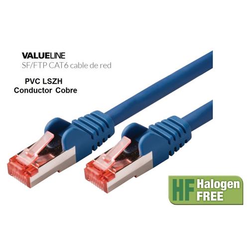 Cable latiguillo SF/FTP cat.6 5 mts LSZH Cobre