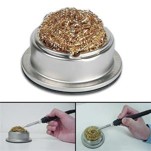 Limpiador con lana de acero puntas soldador