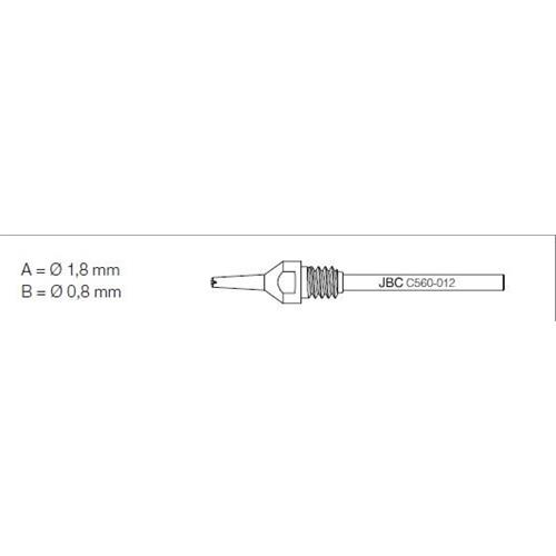 Punta desoldador Advanced C560-012 0,8mm HT pads JBC