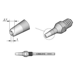 Punta desoldador Advanced C560-013 1mm HT pads JBC