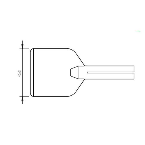 Punta de pala Classic 40mm para 65S JBC