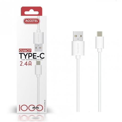 Cable USB-C 1mts 2.4A Accetel CU1607