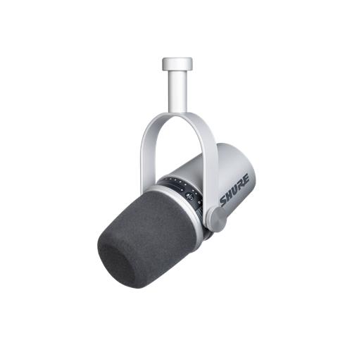 Microfono vocal dinamico hibrido XLR/USB plateado MV7-S Microfono vocal dinamico hibrido XLR/USB plateado MV7-S