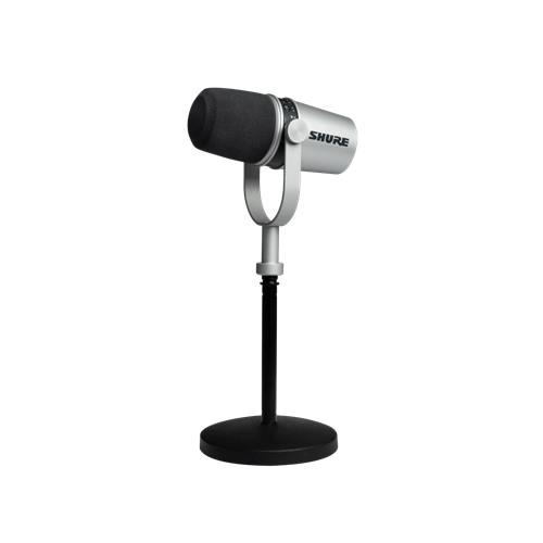 Microfono vocal dinamico hibrido XLR/USB plateado MV7-S Microfono vocal dinamico hibrido XLR/USB plateado MV7-S