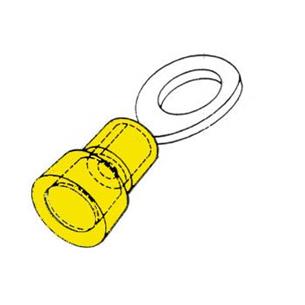 Terminal arandela aislado amarillo 8mm