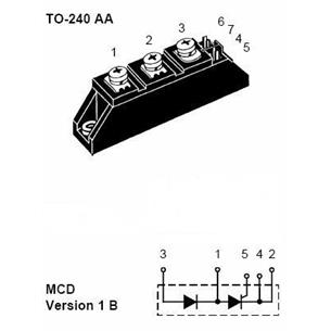 Modulo tiristor MCD72-12io1B 85A TO-240AA