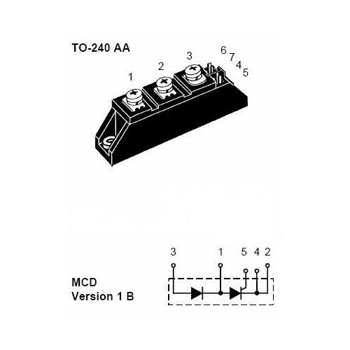 Modulo tiristor MCD72-12io1B 85A TO-240AA