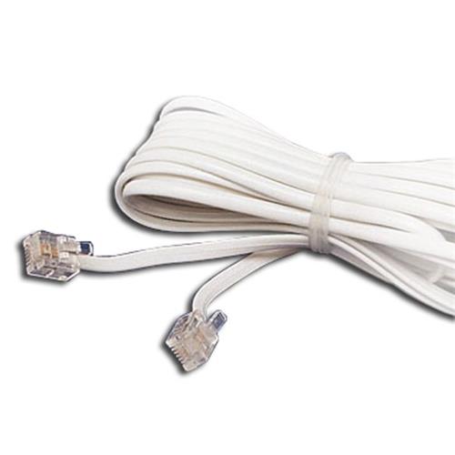 Cable conexion telefonica 6/4p. 5m blanco