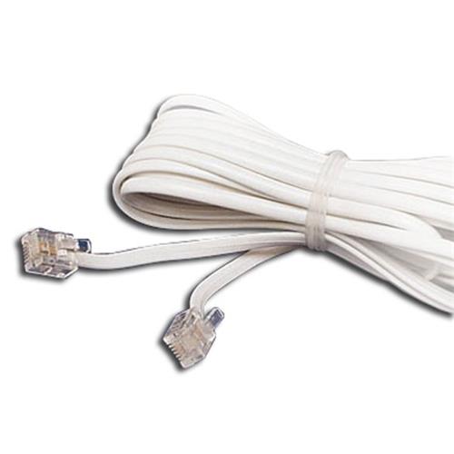Cable conexion telefonica 6/4p. 10m blanco