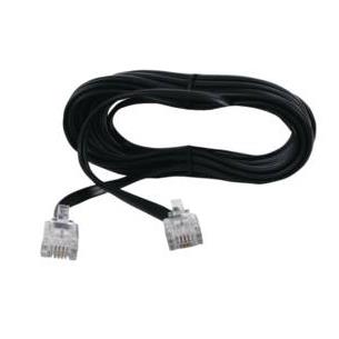 Cable conexion telefonica 6/4p. 10m negro