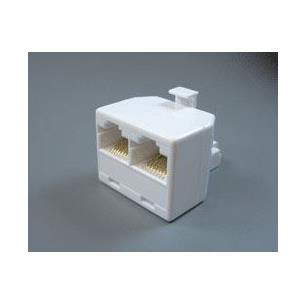 Conector telefono multiple 8P8C 1 macho a 2 h.