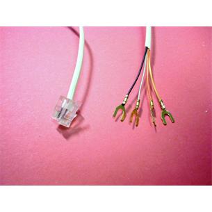Cable telefono con terminales 4P/4T 4m
