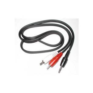 Cable audio Jack ST 3,5mm 2 RCA 1.5m Economico Nedis