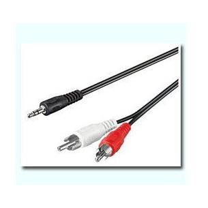 Cable audio Jack ST 3,5mm 2 RCA 3m Economico Nedis