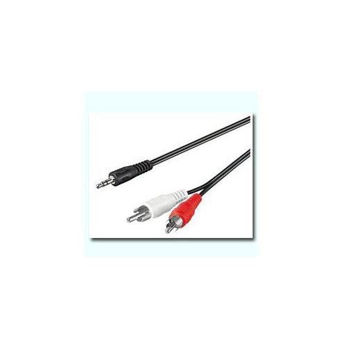 Cable audio Jack ST 3,5mm 2 RCA 3m Economico Nedis