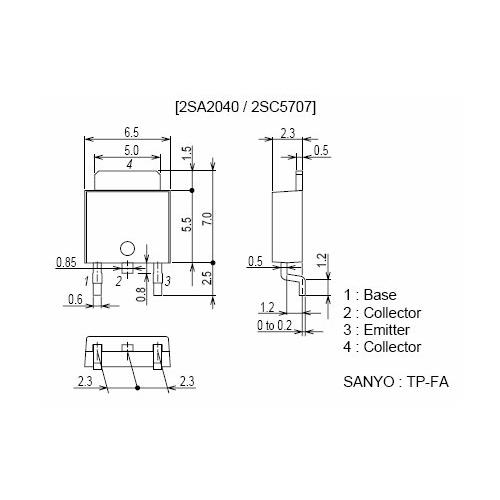 Transistor 2SC5707 NPN 50V 8A 15W TO-252