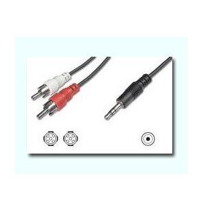 Cable audio Jack ST 3,5mm 2 RCA 5m Economico Nedis
