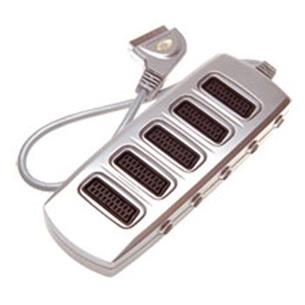 Conmutador euroconector 1 macho a 5 hembras