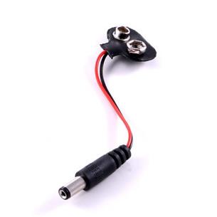 Clip para pila 9V con cable y conector DC