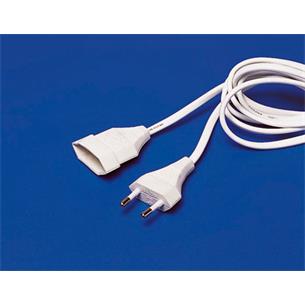 Prolongador corriente 2x1mm 2m blanco